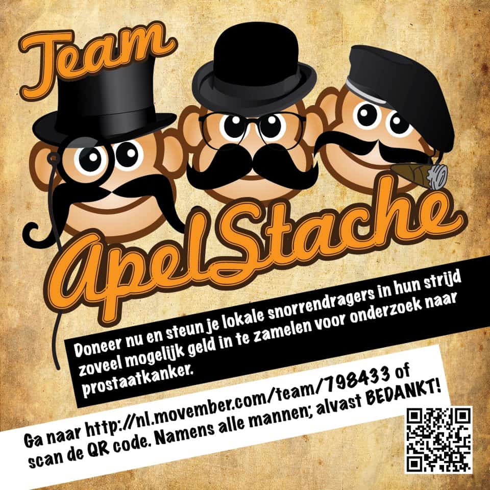Movember in Apeldoorn; dat zit wel snor